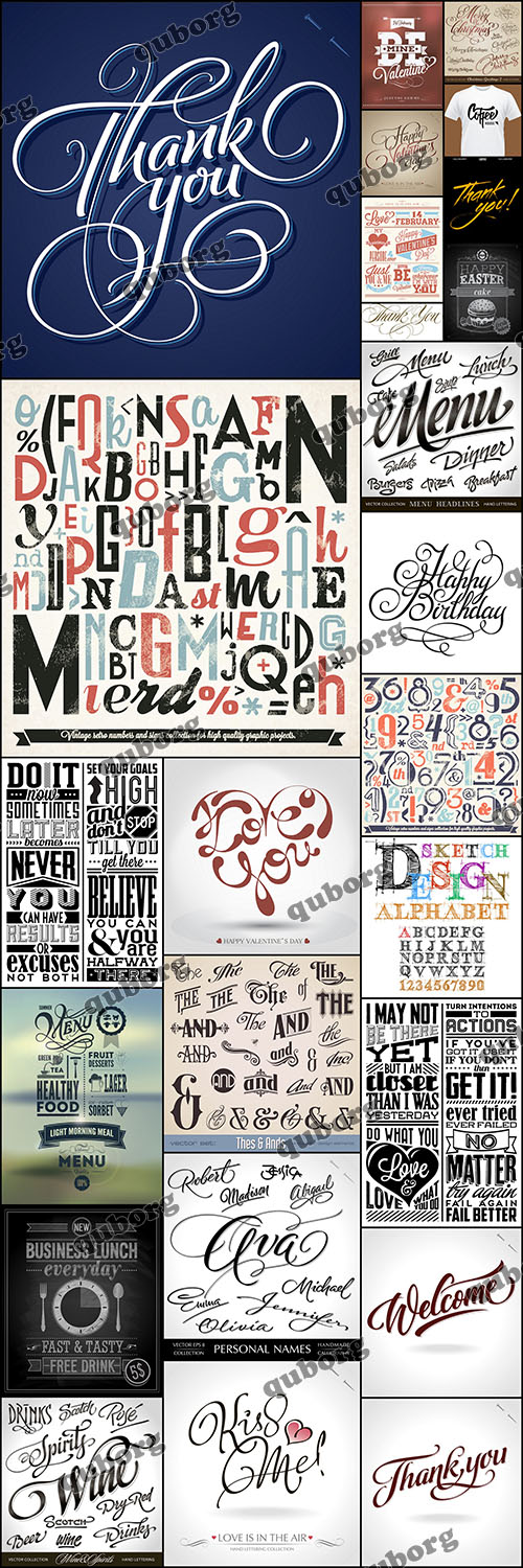 Stock Vector - Calligraphy Collection