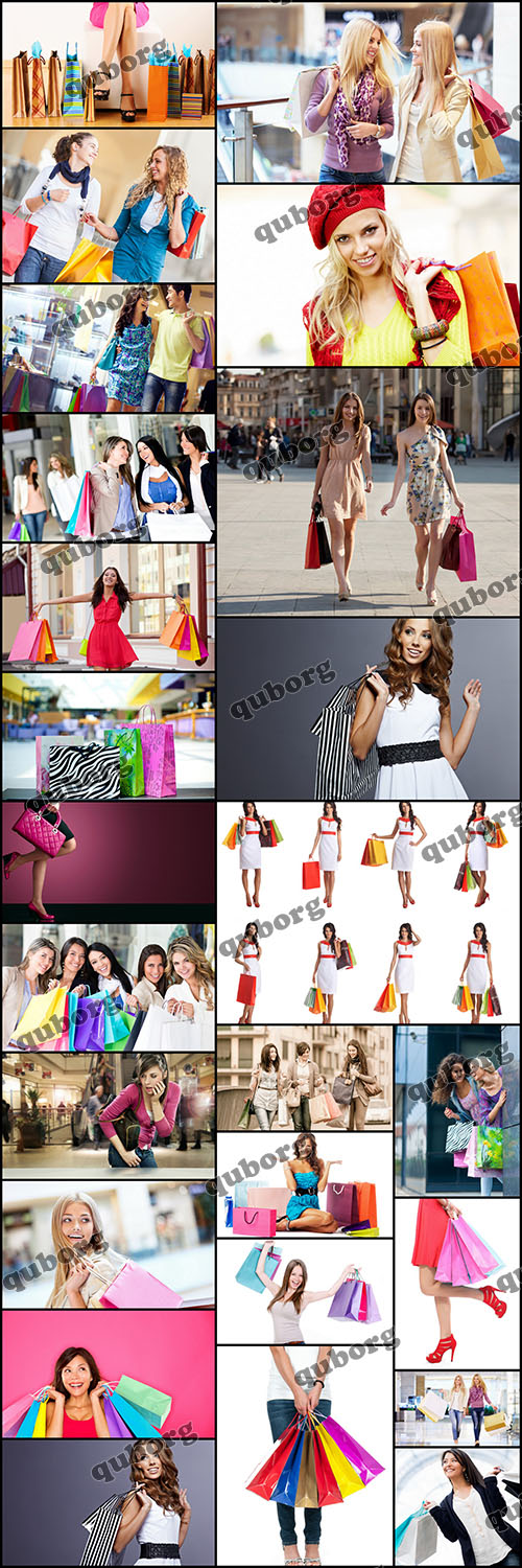 Stock Photos - Woman with Shopping Bags Part 4
