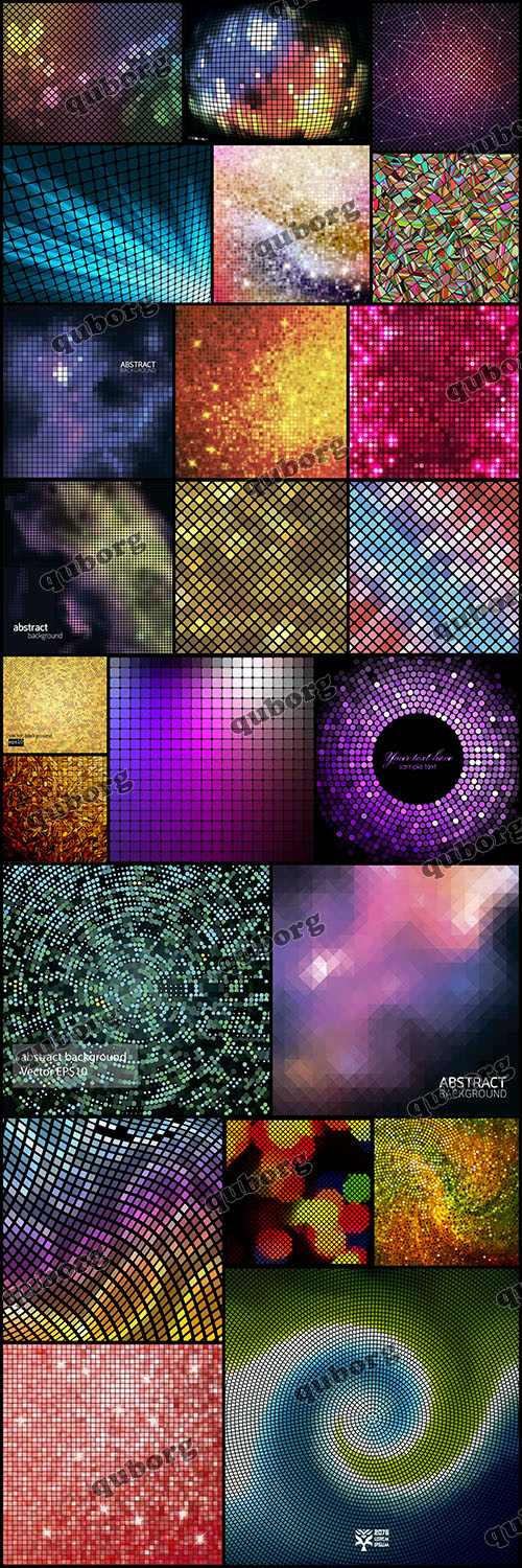 Stock Vector - Mosaic Backgrounds Part 3