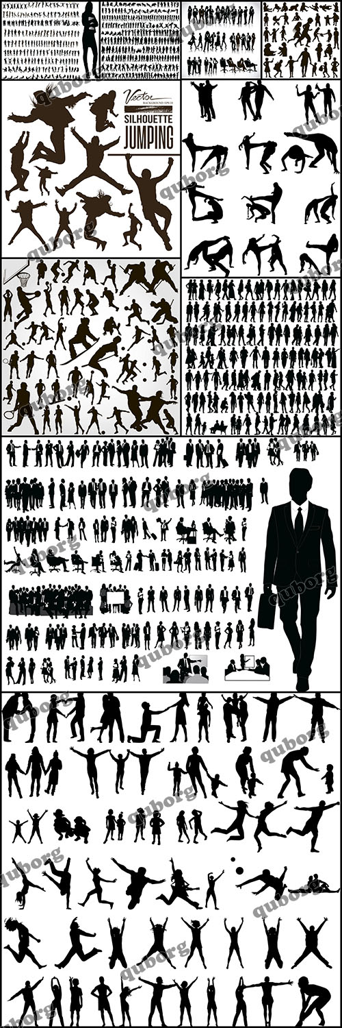 Stock Vector - People Silhouettes