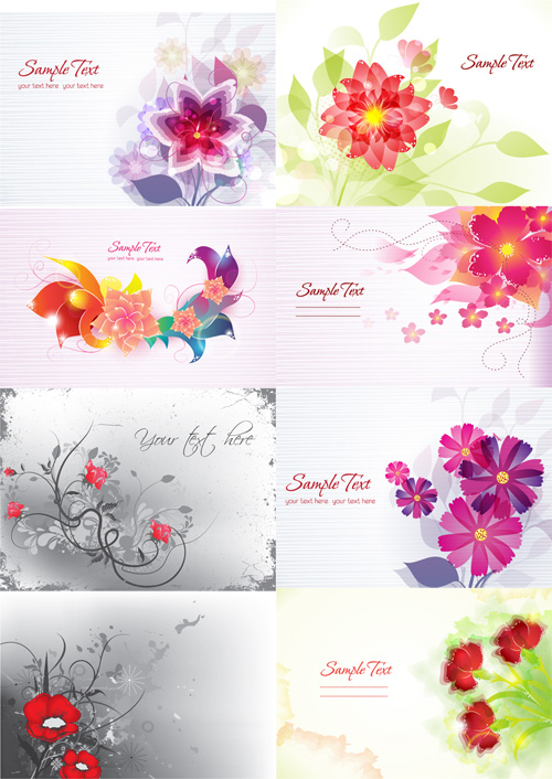 Floral Vector Illustrations Set 2