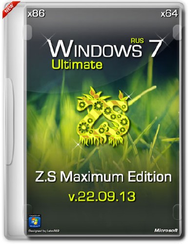 Windows 7 Ultimate SP1 Z.S Maximum Edition x86/x64 v.22.09.13 (RUS/2013)