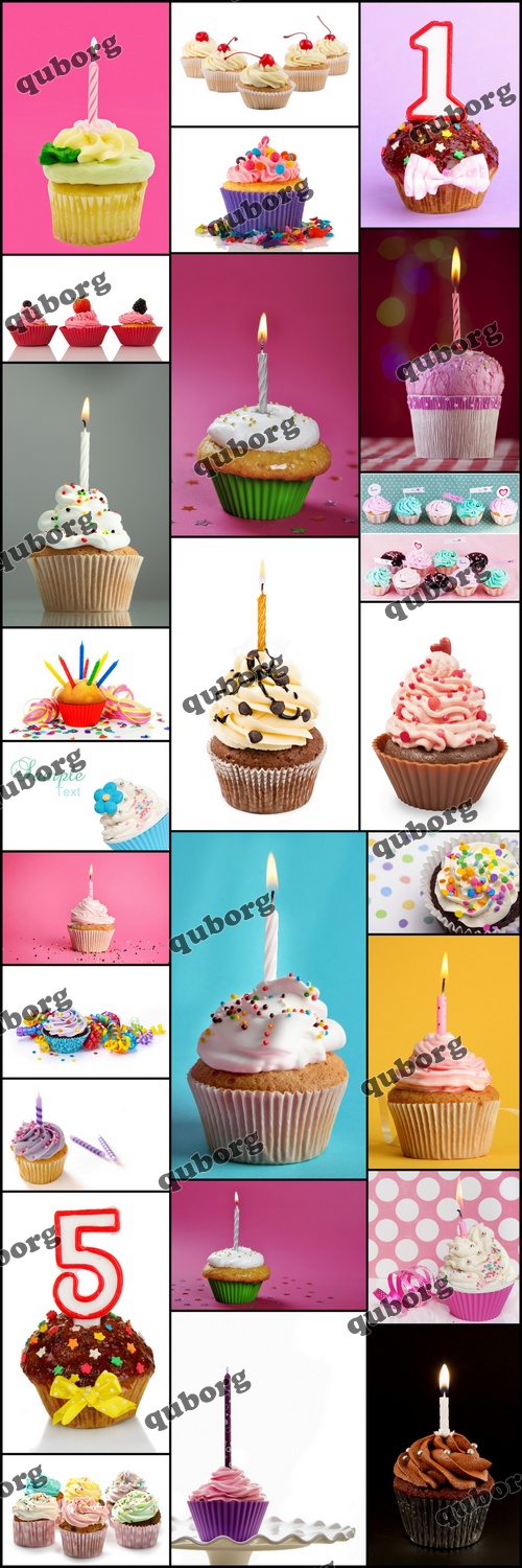 Stock Photos - Birthday Cupcake