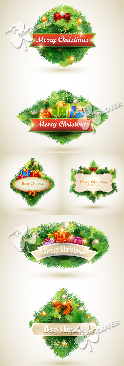 Christmas banners and labels 0489