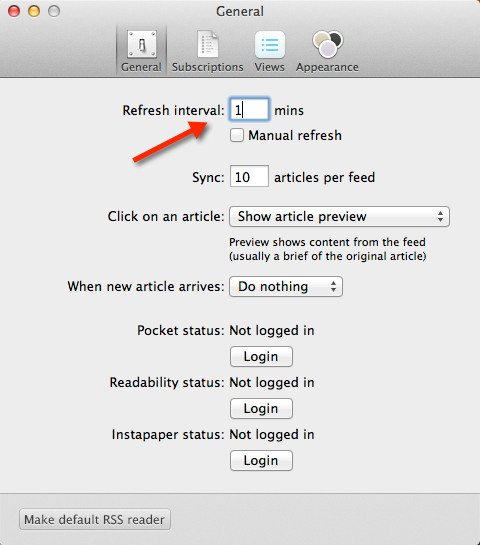 Leaf RSS Reader - RSS читался для Mac OS