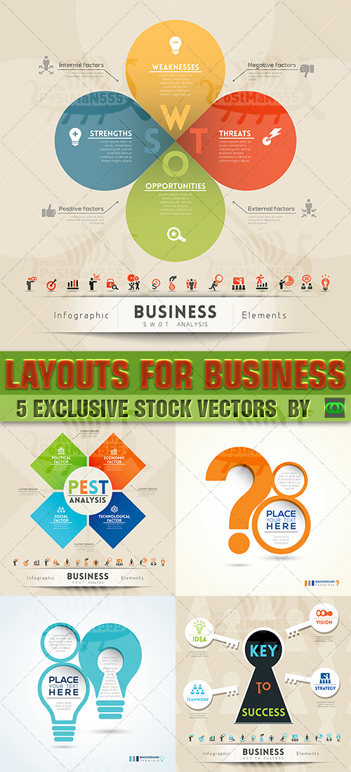 VECTOR CLIPART -      / Abstract Design Layouts - Business