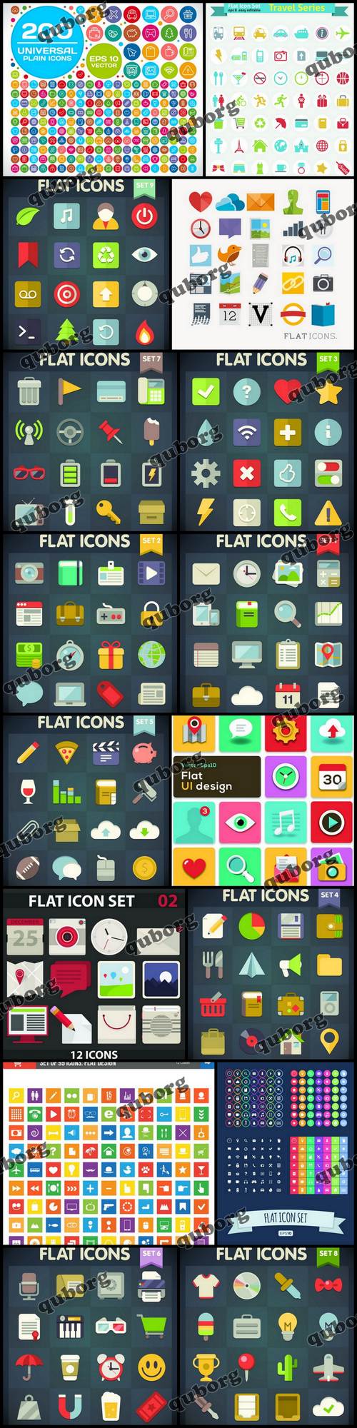Stock Vector - Flat Icons