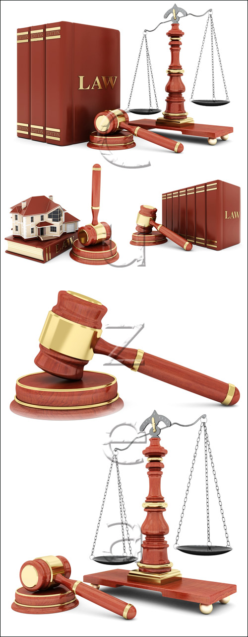 Beautiful image of judicial attributes - stock photo