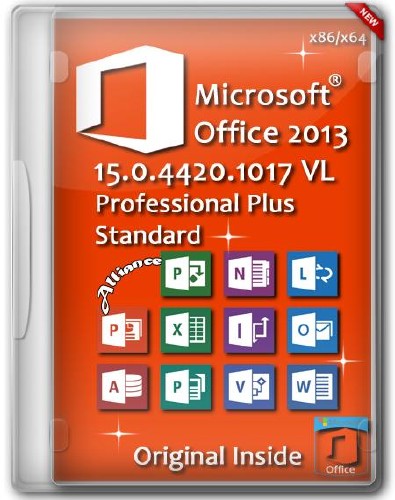 Microsoft Office 2013 15.0.4420.1017 VL Professional Plus Standard Original Inside Alliance