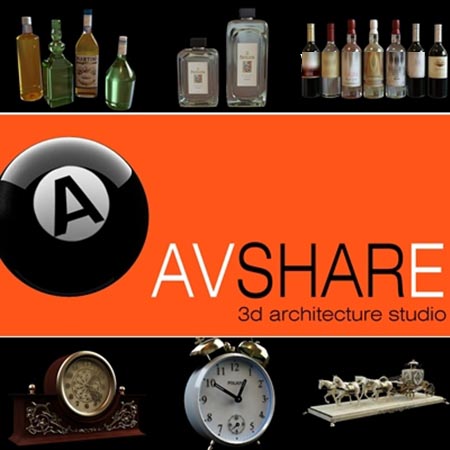 [3DMax] Avshare Bottles Clocks