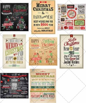    ,   | Christmas labels and labels, design elements, 