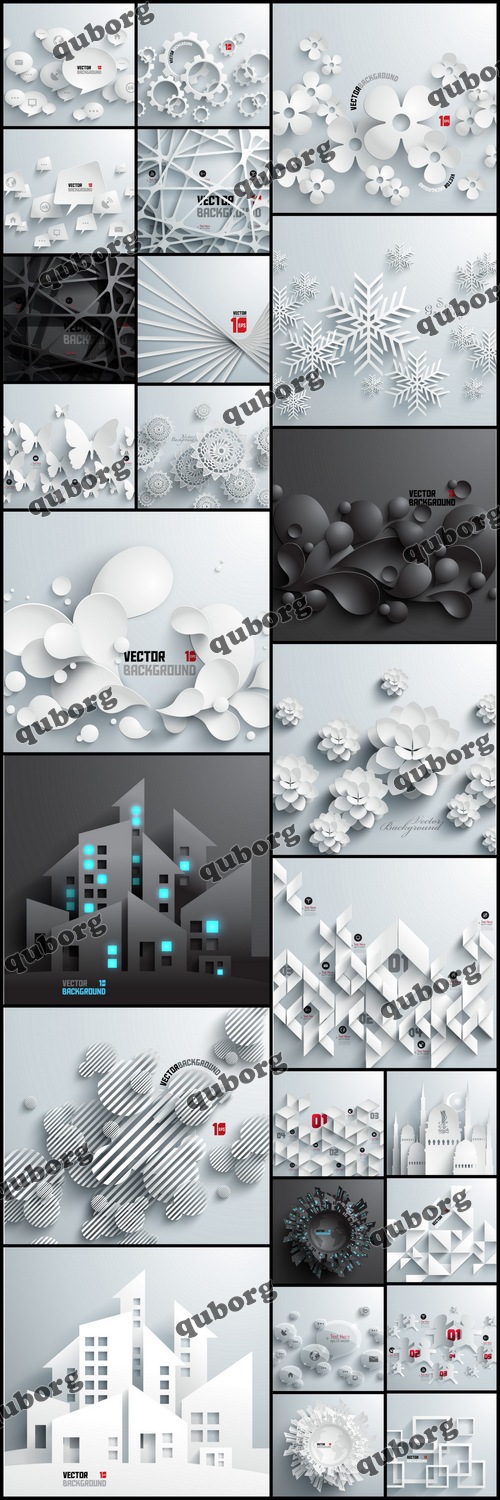 Stock Vector - Abstract 3D Paper Graphics