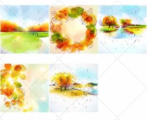  ,    | Autumn backgrounds, bright paints of autumn, 