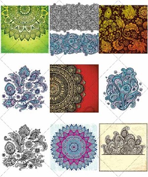      | Colored in abstract style backgrounds 5, 