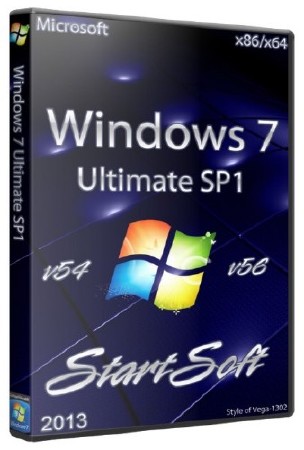 Windows 7 Ultimate SP1 x86/x64 StartSoft 54/56 (RUS/2013)