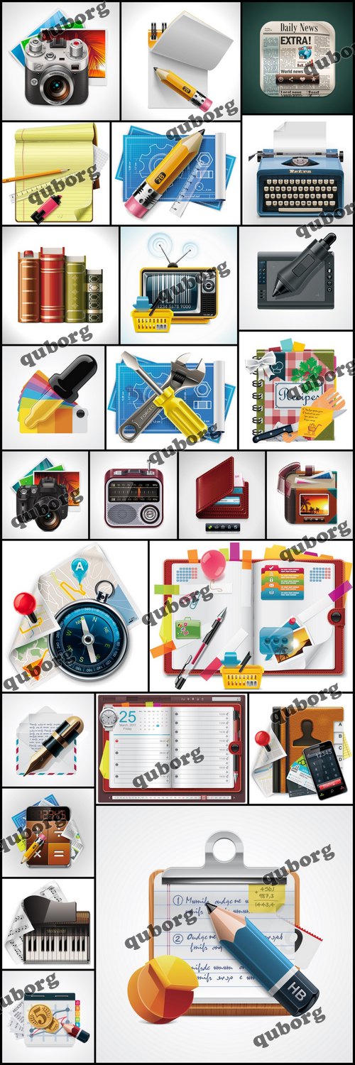 Stock Vector - 3D Objects Collection