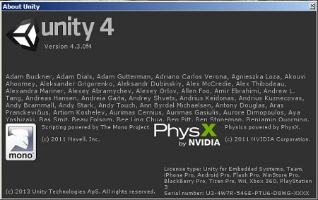 Unity 3D Pro 4.3.0 f4 x86 [2013, ENG]