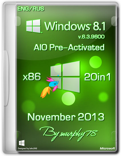Windows 8.1 x86 AIO 20in1 Pre-Activated November 2013 (ENG/RUS)