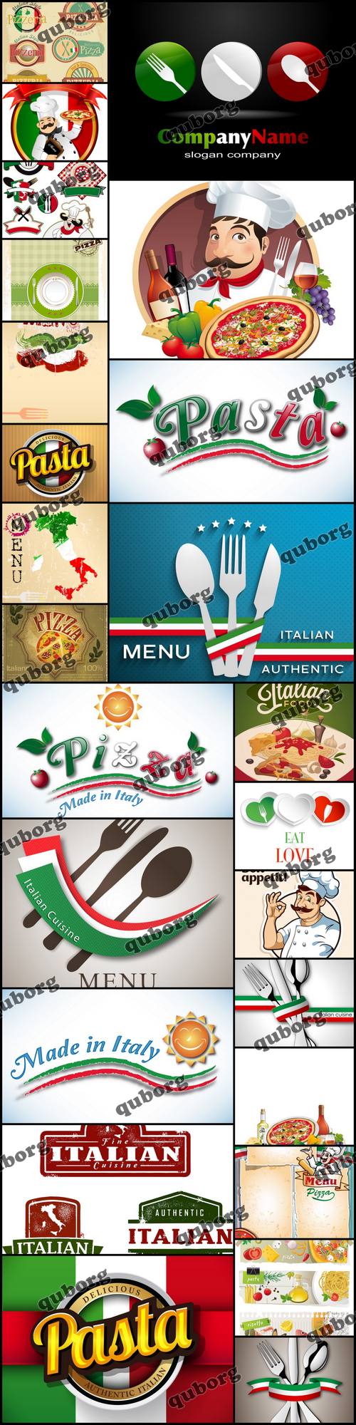 Stock Vector - Italian Cuisine