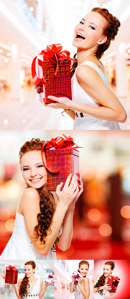 The girl with red gift -    