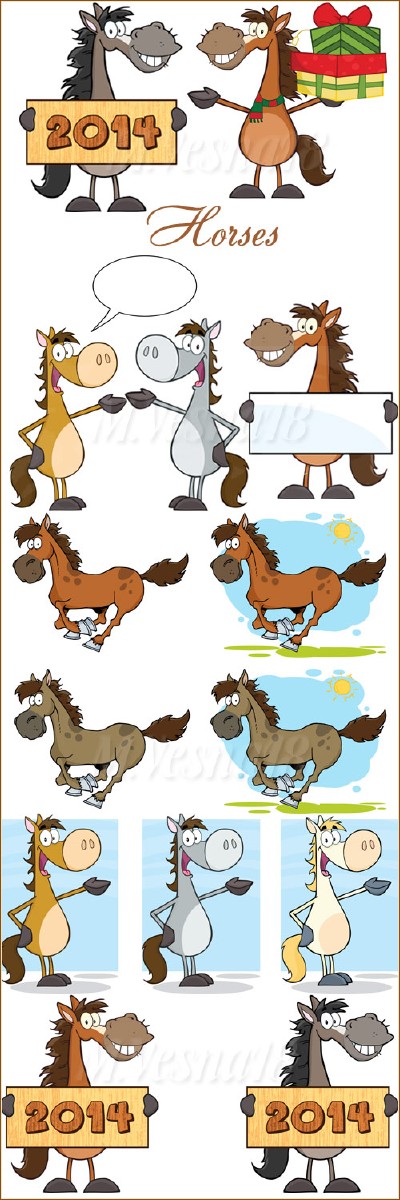  ,   / Funny horse vector clipart