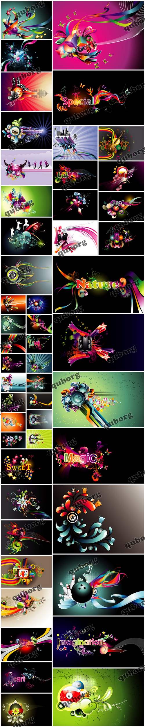 Stock Vector - Collection of Vector Abstract Backgrounds 55