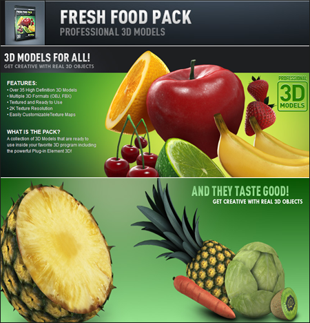 [3DMax]  Videocopilot Fresh Food Pack