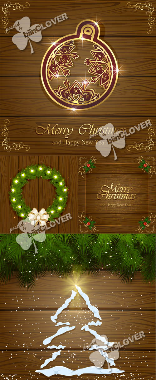 Christmas wooden background 0540