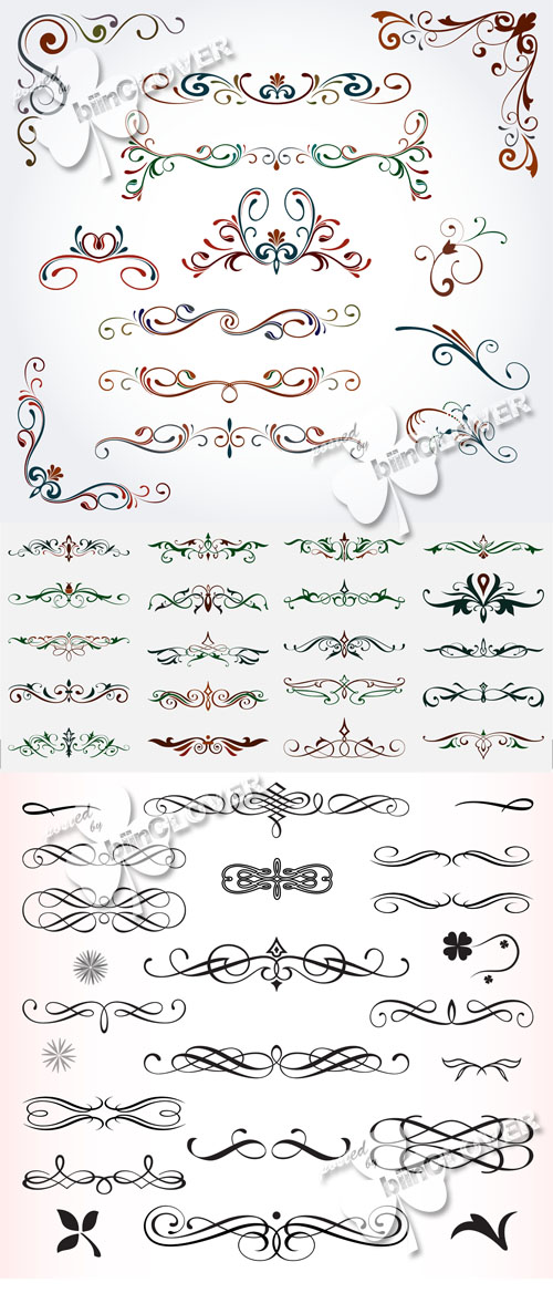 Calligraphic design elements and ornaments 0543
