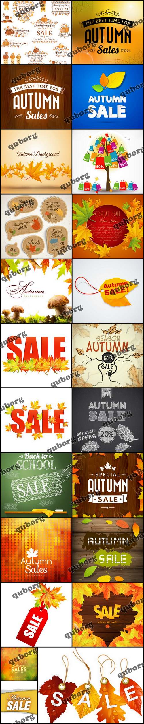 Stock Vector - Autumn Sales 2