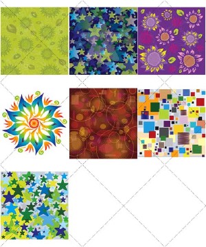      | Colored in abstract style backgrounds 8, 