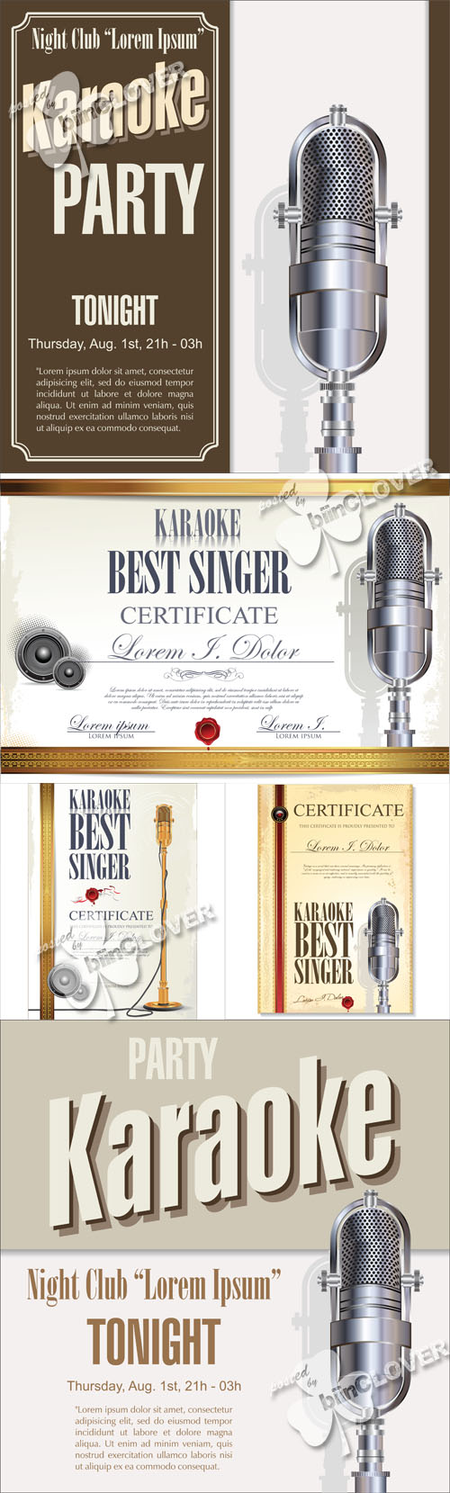 Karaoke background and certificate template 0546