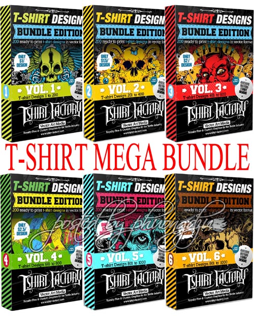 T-shirt designs - MEGA BUNDLE