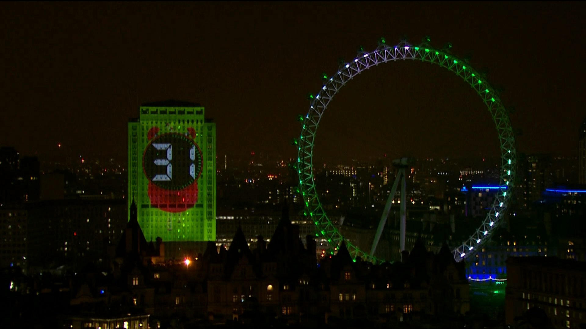 Новогодний фейерверк в Дубае и Лондоне / Dubai, London New Year's Fireworks (2014) HDTV 1080i