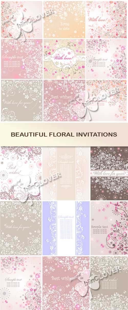 Beautiful floral invitations 0554