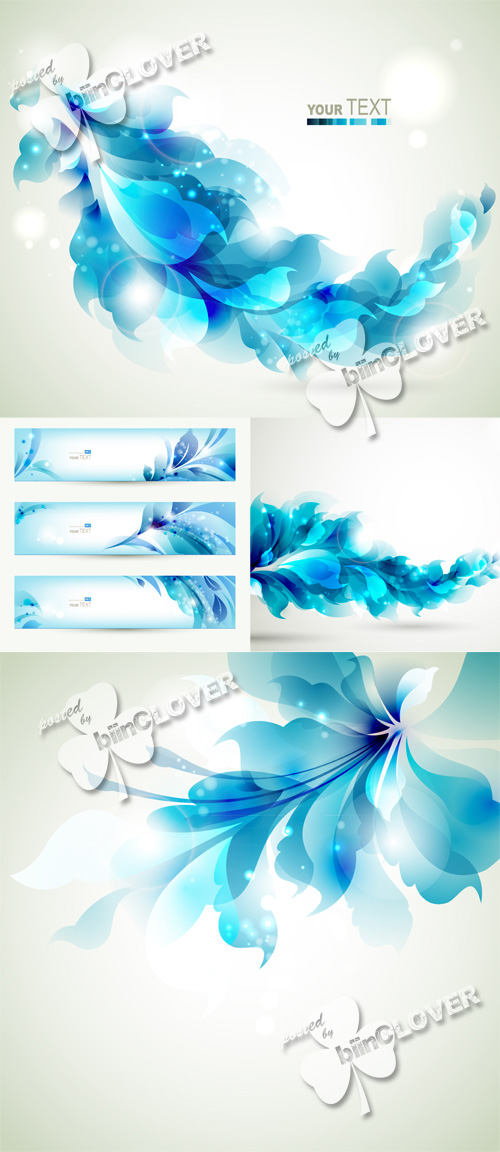 Blue floral backgrounds 0556