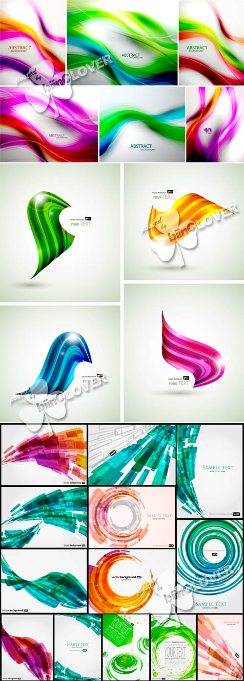 Set of colored abstract backgrounds 0556