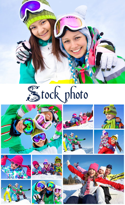 Extreme winter vacantion time - stock photo