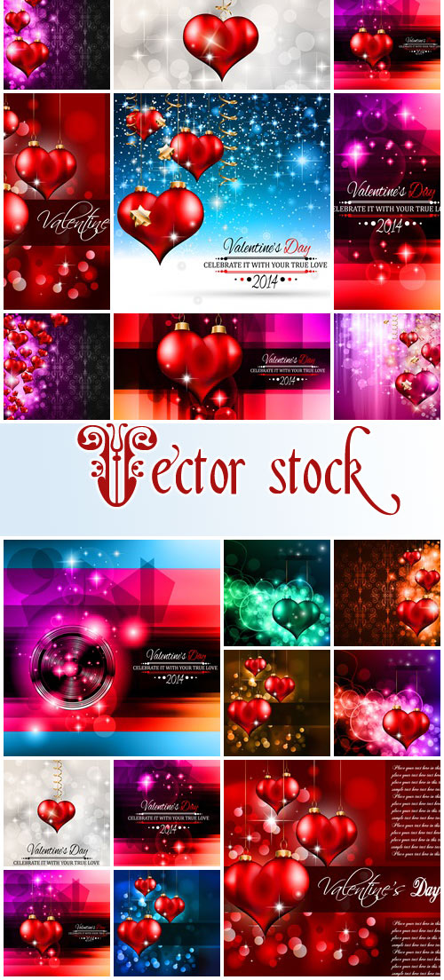 Vector collection for Valentines Day, 14 February, part 6