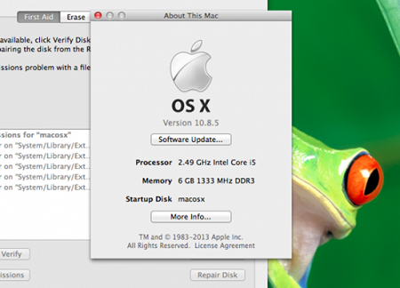 Mountain Lion 10.8.5 installed OS image for the old (Dropnutyh Apple) Mac 10.8.5 :19*10*2014