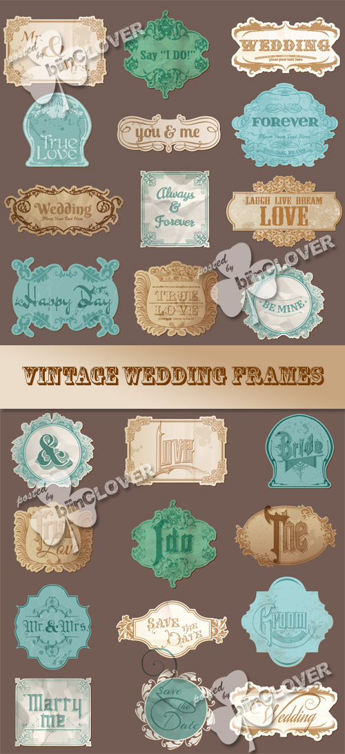 Vintage wedding frames 0561