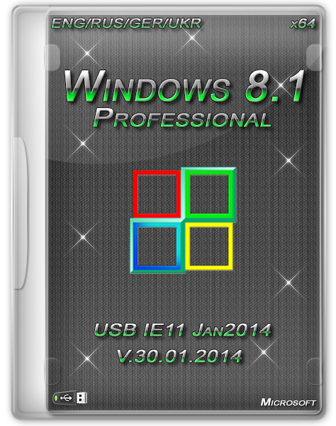 Windows 8.1 Professional (x64) Heavieri IE11 (2014) [ENG/RUS/GER/UKR]