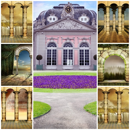 Backgrounds with romantic place - stock photo