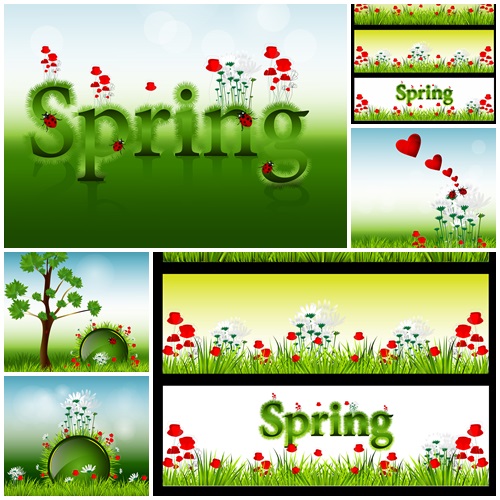 Vector spring nature - stock