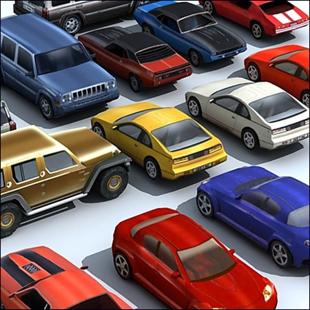 [3DMax] 3D Models of Lowpoly Cars