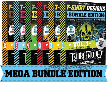 T-Shirt Factory : Mega Bundle Edition Vectors Volume 01 $2400