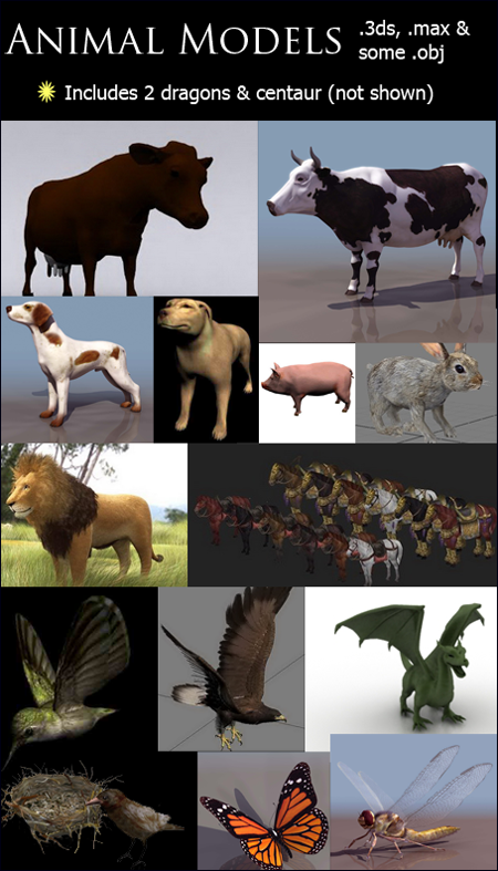 3D Animal Models - 3ds Max