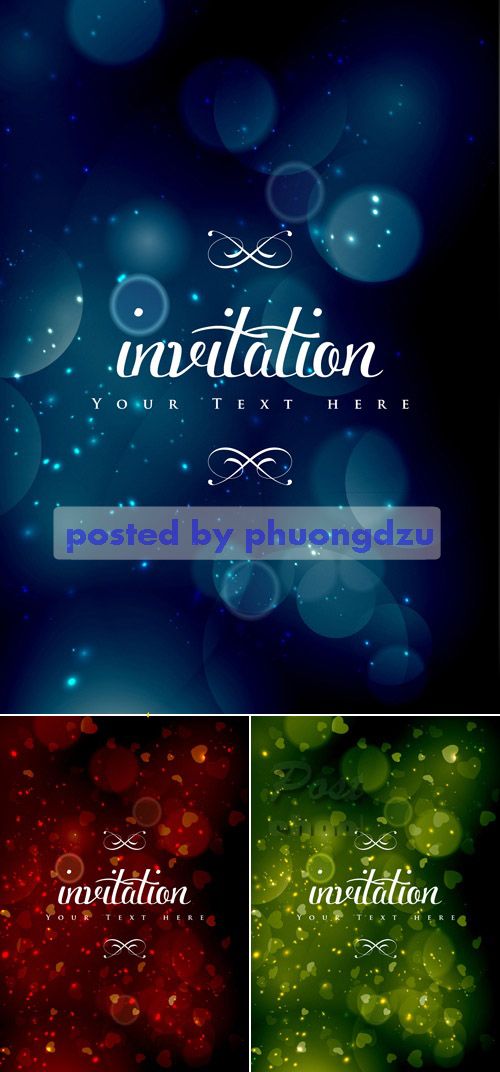 Elegant Abstract Invitations Vector 7