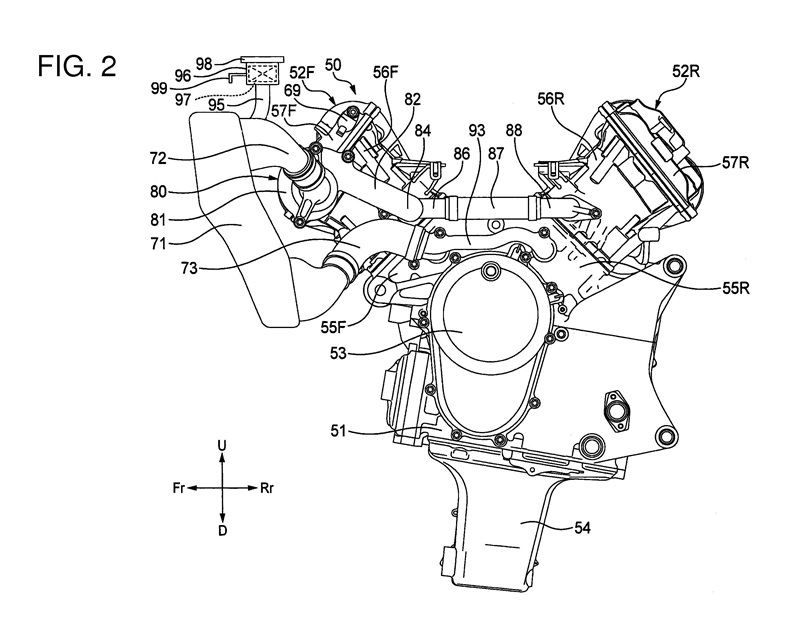 Патент двигателя Honda V4