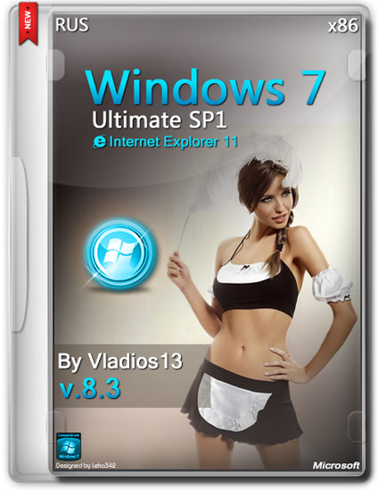 Windows 7 Ultimate SP1 x86 v.8.3 By Vladios13 (RUS/2014)